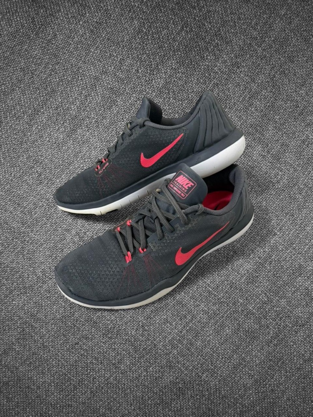 Nike Flex Trainer 7 Flywire Black Pink Training Sneakers Size 10